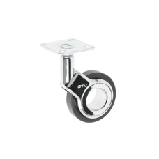 Меблевий ролик GIRA d60 60 кг Чорний + Хром
