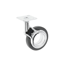 Меблевий ролик GIRA d75 85 кг Чорний + Хром