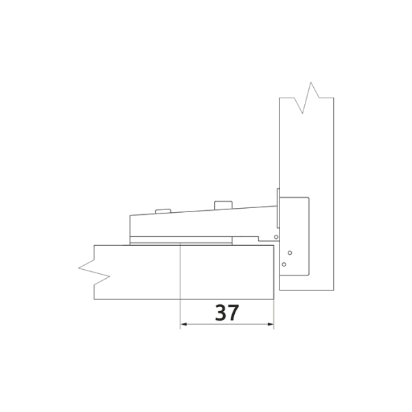 Петля накладна (міні) Slide-on GIFF d=26 Н=0 нікель