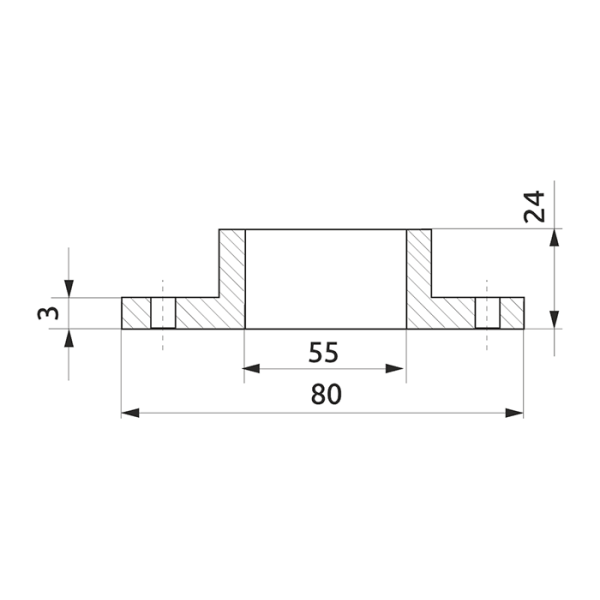 Фланець до труби d=50 ALVA хром