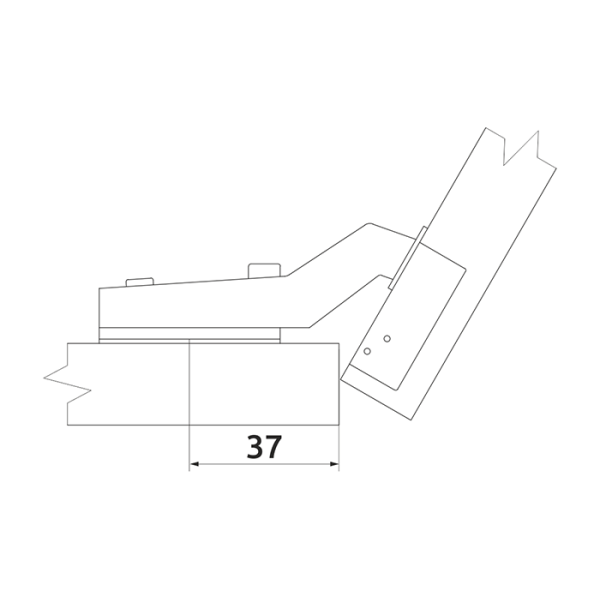 Петля накладна Slide-on GIFF 120* d=35 нікель