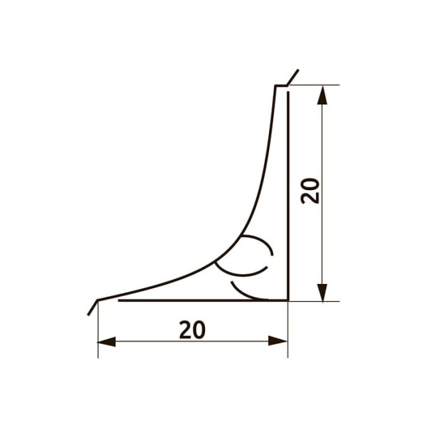 Плінтус кухонний Чорний (55) L=3000