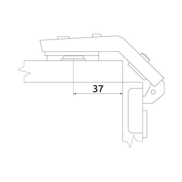Петля накладна Slide-on GIFF 25*+90* d=35 нікель