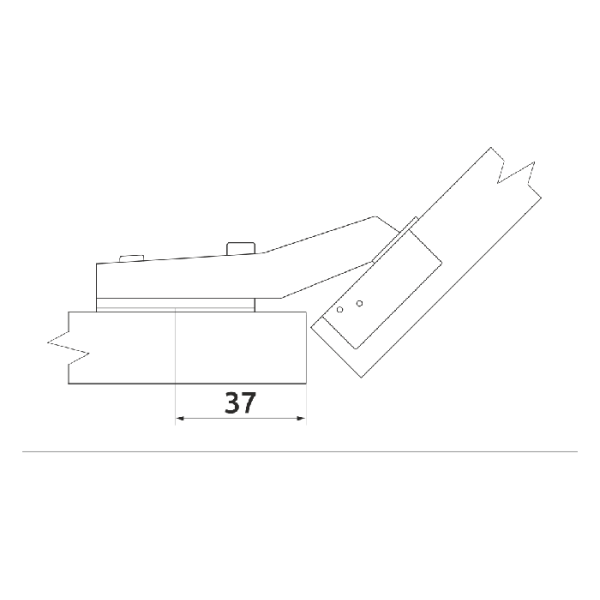 Петля накладна Slide-on GIFF 135* d=35 нікель