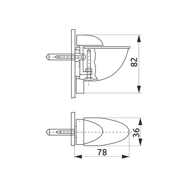 Кріплення для скляної полиці GIFF Тукан сатин