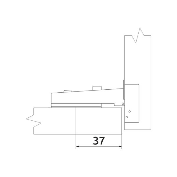 Петля накладна (міні) Slide-on ALVA d=26 Н=0 нікель