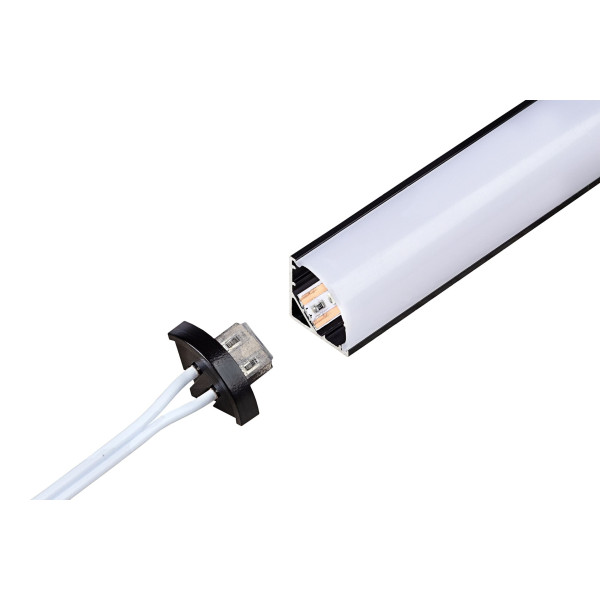 Світильник кутовий GIFF LED~Modul SMD2835-120L NW білий нейтральний L=3000 чорний (розсіювач білий матовий)