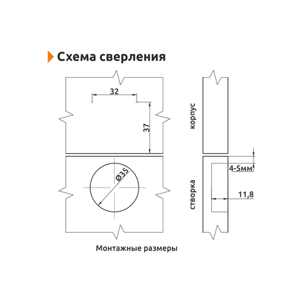 Петля накладна Slide-on GIFF 175* d=35 нікель