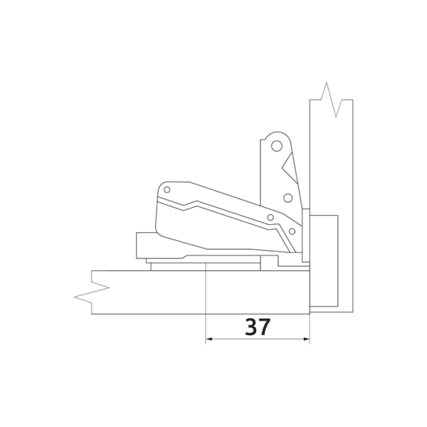 Петля накладна Slide-on GIFF 175* d=35 нікель