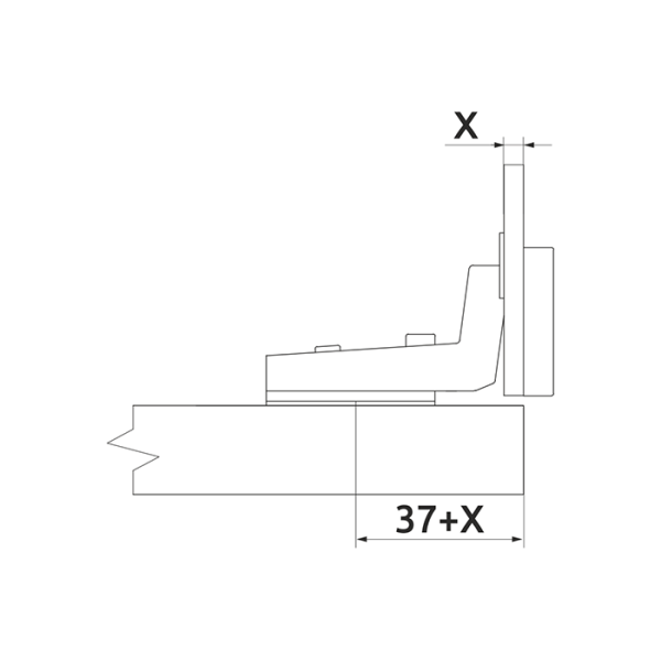 Петля вкладна для скла Slide-on GIFF d=26 Н=0 нікель